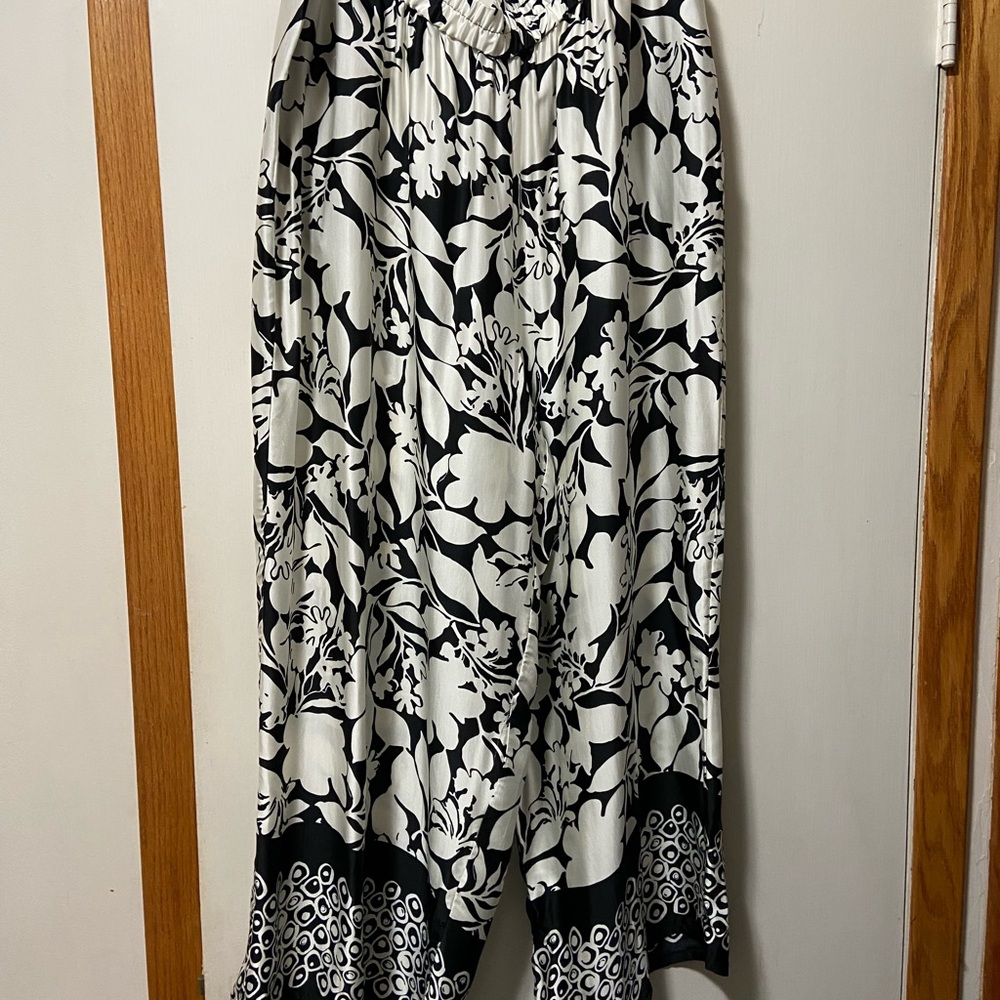 Floral print wide leg pants xl petite